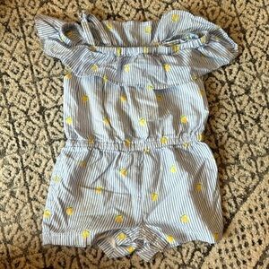 Janie and Jack romper with lemon print size 18-24 months